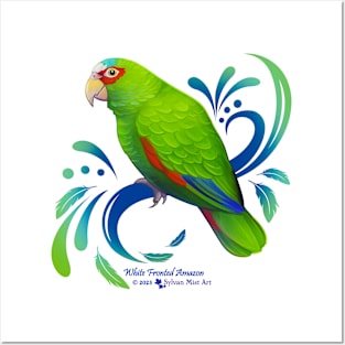 White Fronted Amazon Parrot Posters and Art